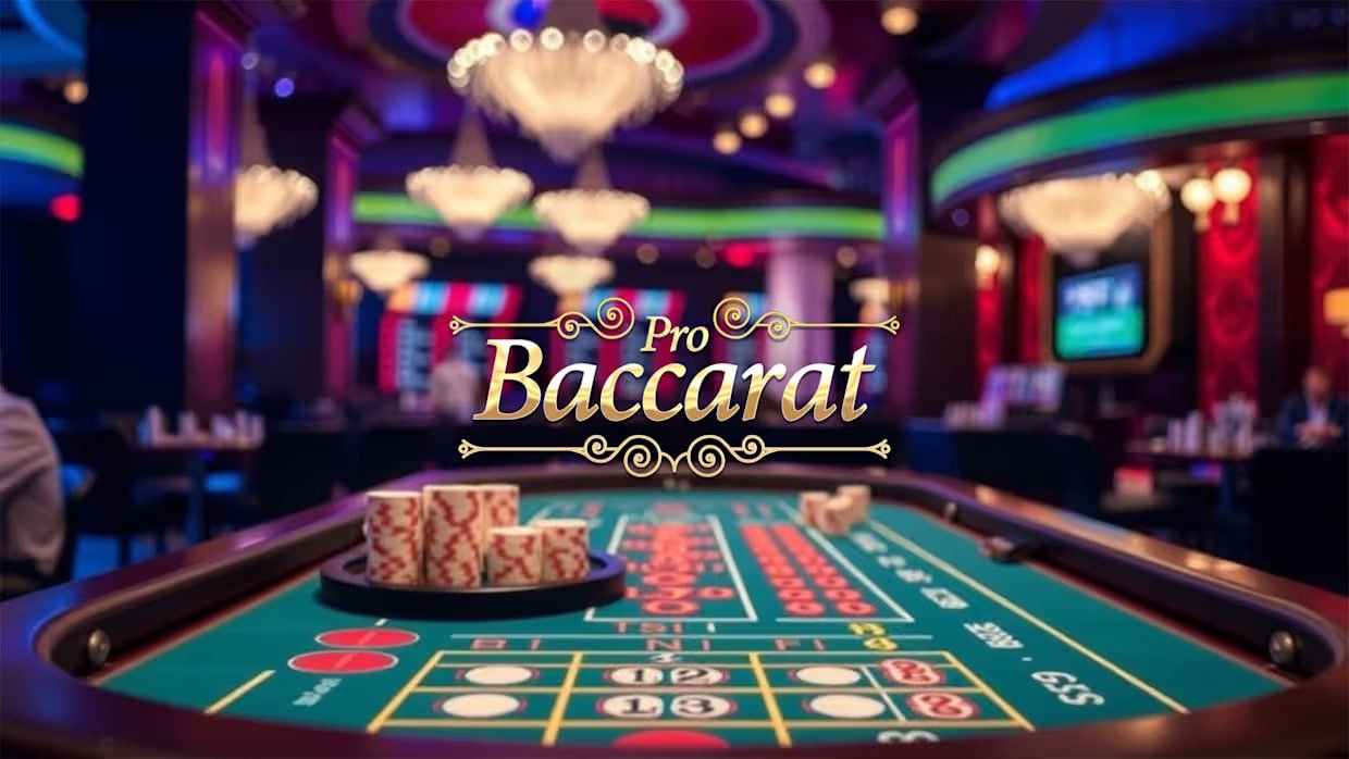 Live baccarat studio with multi-camera setup and professional dealer